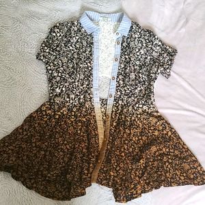 BKE Cute floral ombre cutout mini dress